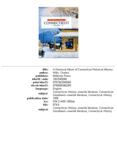 ﻿یک آلبوم تاریخی از کانکتیکات