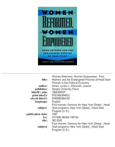 ﻿زنان اصلاح شدند، زنان توانمند شدند: مادران فقیر و وعده در معرض خطر Head Start