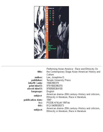 ﻿اجرای آمریکای آسیایی: نژاد و قومیت در صحنه معاصر