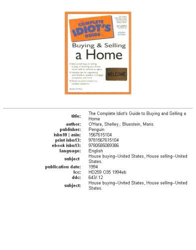 ﻿راهنمای کامل احمق برای خرید و فروش خانه