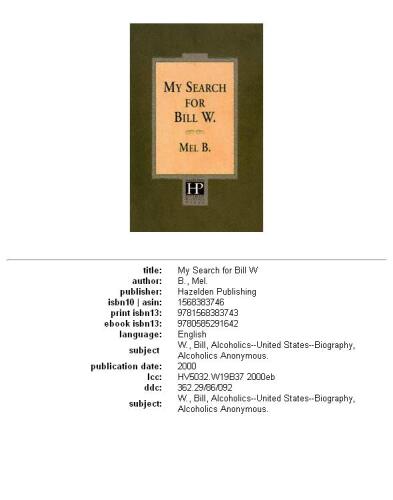 ﻿جستجوی من برای بیل دبلیو.