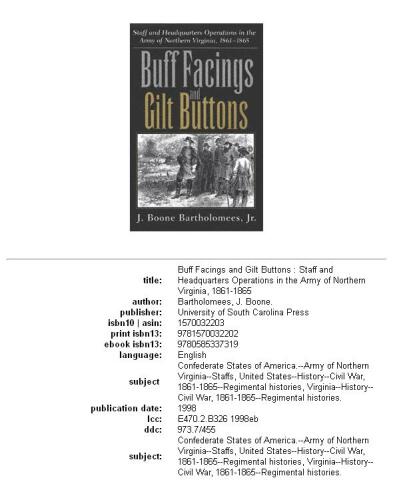 ﻿چهره های محافظ و دکمه های طلاکاری: عملیات کارکنان و ستاد ارتش در شمال ویرجینیا ، 1861-1865