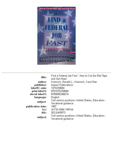 ﻿به سرعت یک شغل فدرال پیدا کنید: چگونه نوار قرمز را کاهش دهید و استخدام شوید