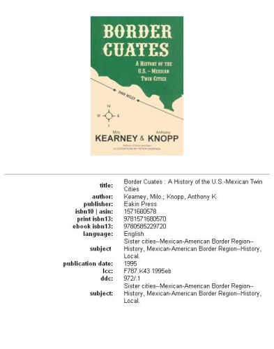﻿مرزبانی: تاریخچه شهرهای دوقلو ایالات متحده و مکزیک