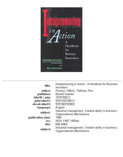 ﻿Intrapreneuring در عمل: کتابچه راهنمای نوآوری تجاری