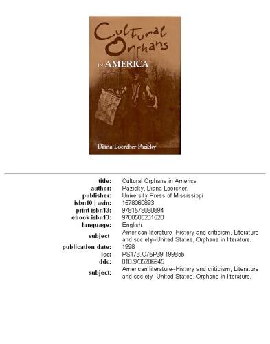 ﻿یتیمان فرهنگی در آمریکا