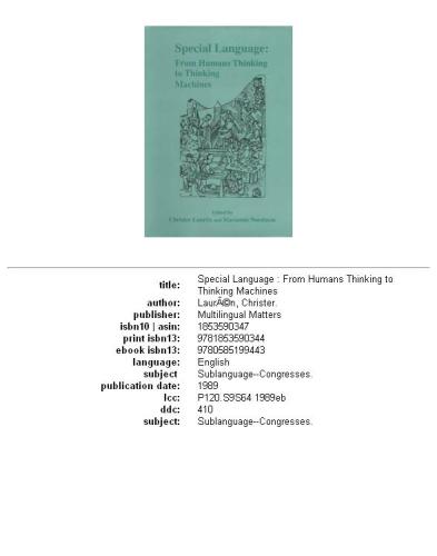 ﻿زبان ویژه: از تفکر انسان تا ماشین فکر