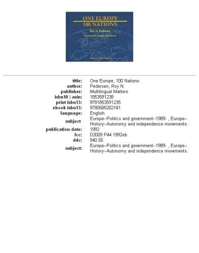 ﻿یک اروپا، 100 کشور