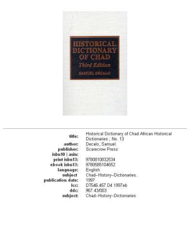 ﻿فرهنگ لغت تاریخی چاد