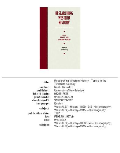 ﻿تحقیق در مورد تاریخ غرب: موضوعاتی در قرن بیستم