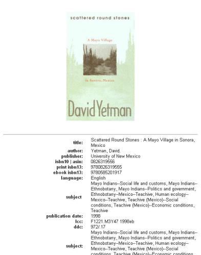 ﻿سنگ‌های گرد پراکنده: دهکده مایو در سونورا، مکزیک (سری‌های مرکز جنوب غربی دانشگاه آریزونا)