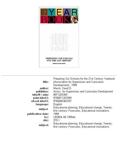 ﻿کتاب سال Ascd 1999: آماده سازی مدارس ما برای قرن بیست و یکم