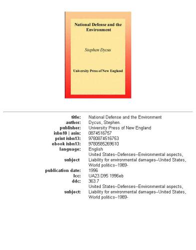 ﻿دفاع ملی و محیط زیست