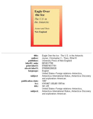 ﻿عقاب بر فراز یخ: ایالات متحده در قطب جنوب