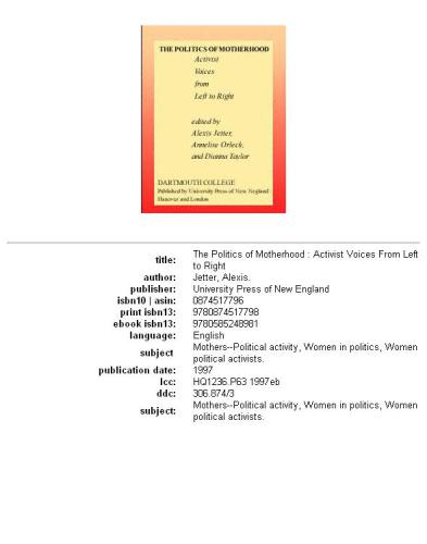 ﻿سیاست مادری: صداهای فعال از چپ به راست