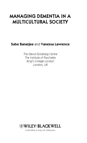 ﻿مدیریت زوال عقل در یک جامعه چند فرهنگی