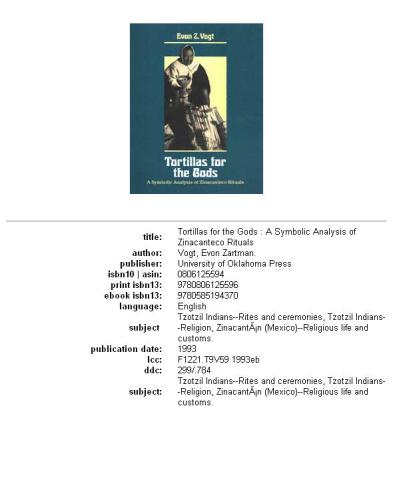 ﻿تورتیلا برای خدایان: تحلیل نمادین آیین های زیناکانتکو