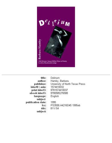 ﻿دلیریوم (جایزه شعر واسار میلر)