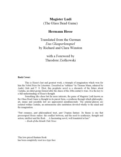 ﻿بازی Bead Glass (Magister Ludi)