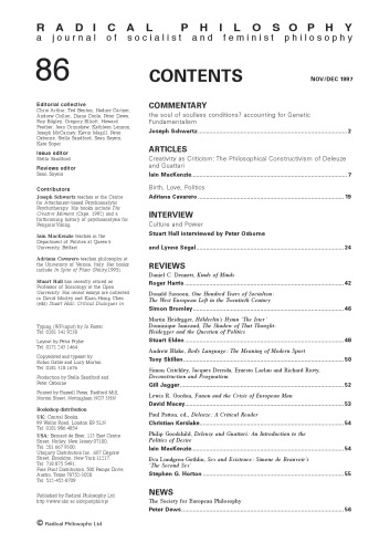 ﻿فلسفه رادیکال شماره: ۸۶