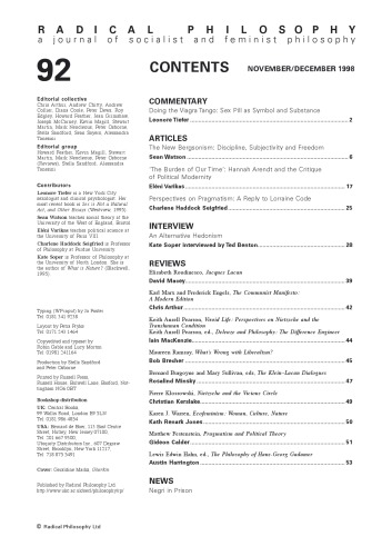Radical Philosophy Issue: 92