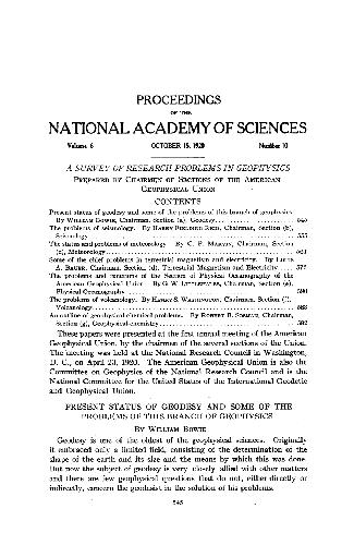 وضعیت فعلی ژئودزی و برخی از مشکلات این شاخه از ژئوفیزیک (1920) (en) (11s)