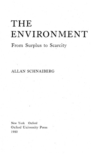 ﻿محیط زیست: از مازاد تا کمبود