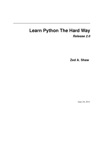 ﻿Python The Hard Way را یاد بگیرید