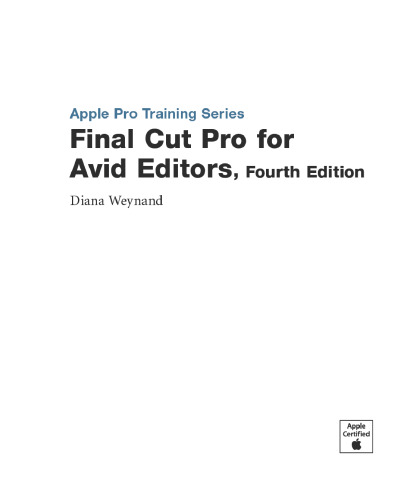 اپل Pro Series Series Training Final Cut Pro برای ویراستاران مشتاق