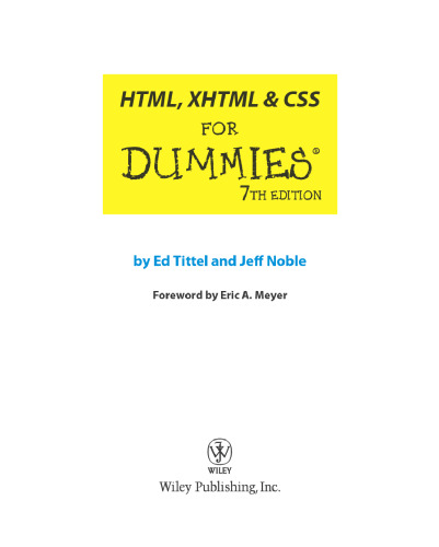 ﻿HTML XHTML و CSS برای Dummies