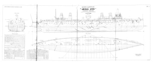 ﻿Чертежи кораблей французского флота ADMIRAL DAWN 1902