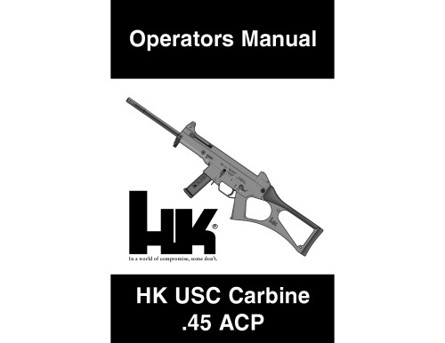 راهنمای کاربر HK USC Carbine .45 ACP