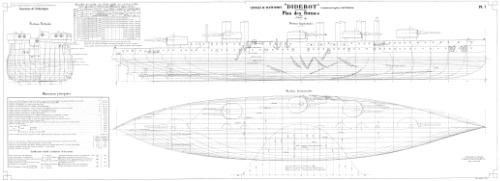 ﻿Чертежи кораблей французского flota - DIDEROT 1909