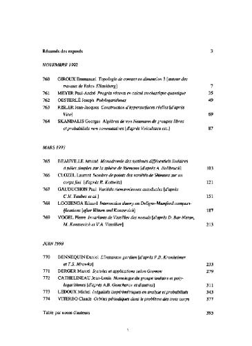 ﻿سمینار Bourbaki ، 35 ، 1992-1993 - Exp.760-774