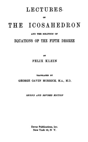 ﻿سخنرانی در مورد ایکوساهدر و حل معادلات درجه پنجم