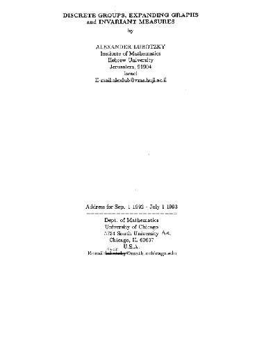 ﻿گروه های گسسته، نمودارهای در حال گسترش و اندازه گیری های ثابت