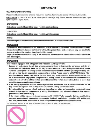 دفترچه راهنمای سرویس Suzuki SX4 RW415 / RW416.