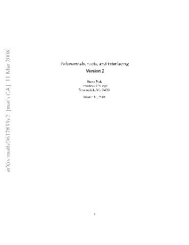 چند جمله ای ، ریشه و درهم تنیده است