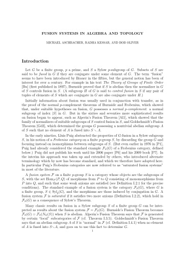 سیستم های فیوژن در جبر و توپولوژی