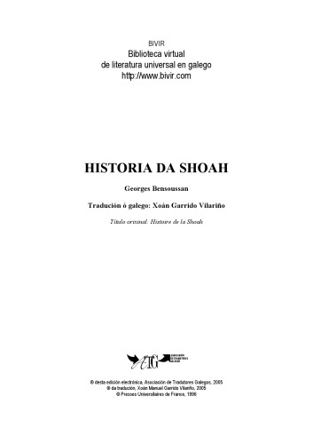 تاریخچه Shoah (هولوکاست) (نسخه گالیسی)