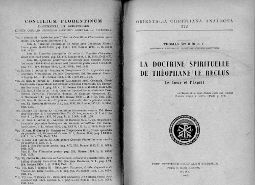 دکترین معنوی تئوفان فراموشی است. قلب و ذهن (Orientalia Christiana Analecta 172)