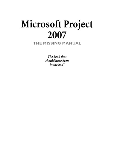 Microsoft Project 2007: کتابچه راهنمای کاربر گمشده