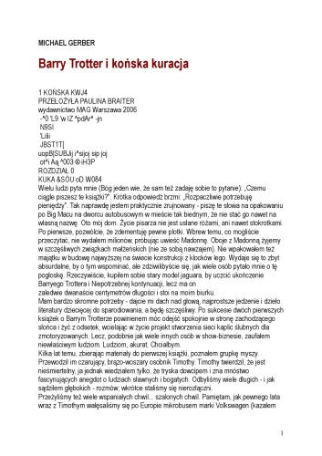 ﻿بری تروتر و درمان اسب