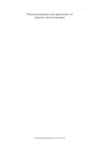 خواص فیزیکی و کاربرد نانو کامپوزیت های پلیمر (انتشارات Woodhead در مواد)