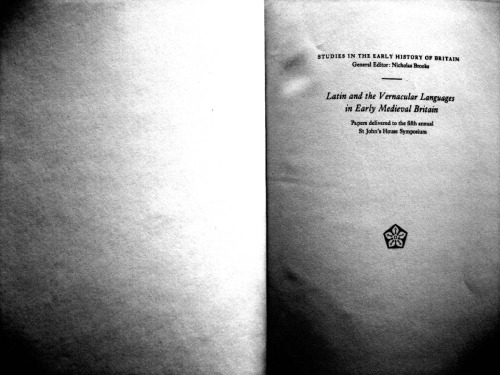 زبانهای لاتین و بومی زبان در اوایل قرون وسطی انگلیس (مطالعات در مورد تاریخ اولیه انگلیس)