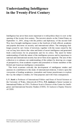 درک هوش در قرن بیست و یکم: سفرها در سایه ها (مطالعات مربوط به هوش)