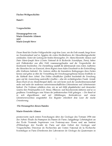 فیشر Weltgeschichte ، Bd.1 ، پیش از تاریخ