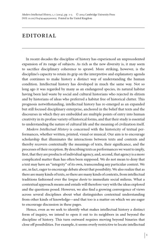 ﻿تاریخ فکری مدرن (جلد 01، شماره 01، آوریل 2004)