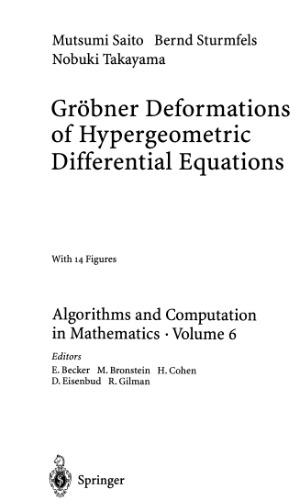 تغییر شکل Groebner از معادلات دیفرانسیل بیش از حد