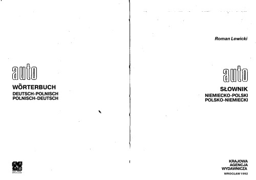 ﻿فرهنگ لغت اتومبیل - آلمانی -Polish - لهستانی -german - Wörterbuch